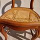 pair of Art Nouveau chairs, cane and faux leather