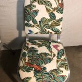 Aluminum chairs covered with Yasmine All overdose multicolor fabric Maison Thevenon arma Burgess