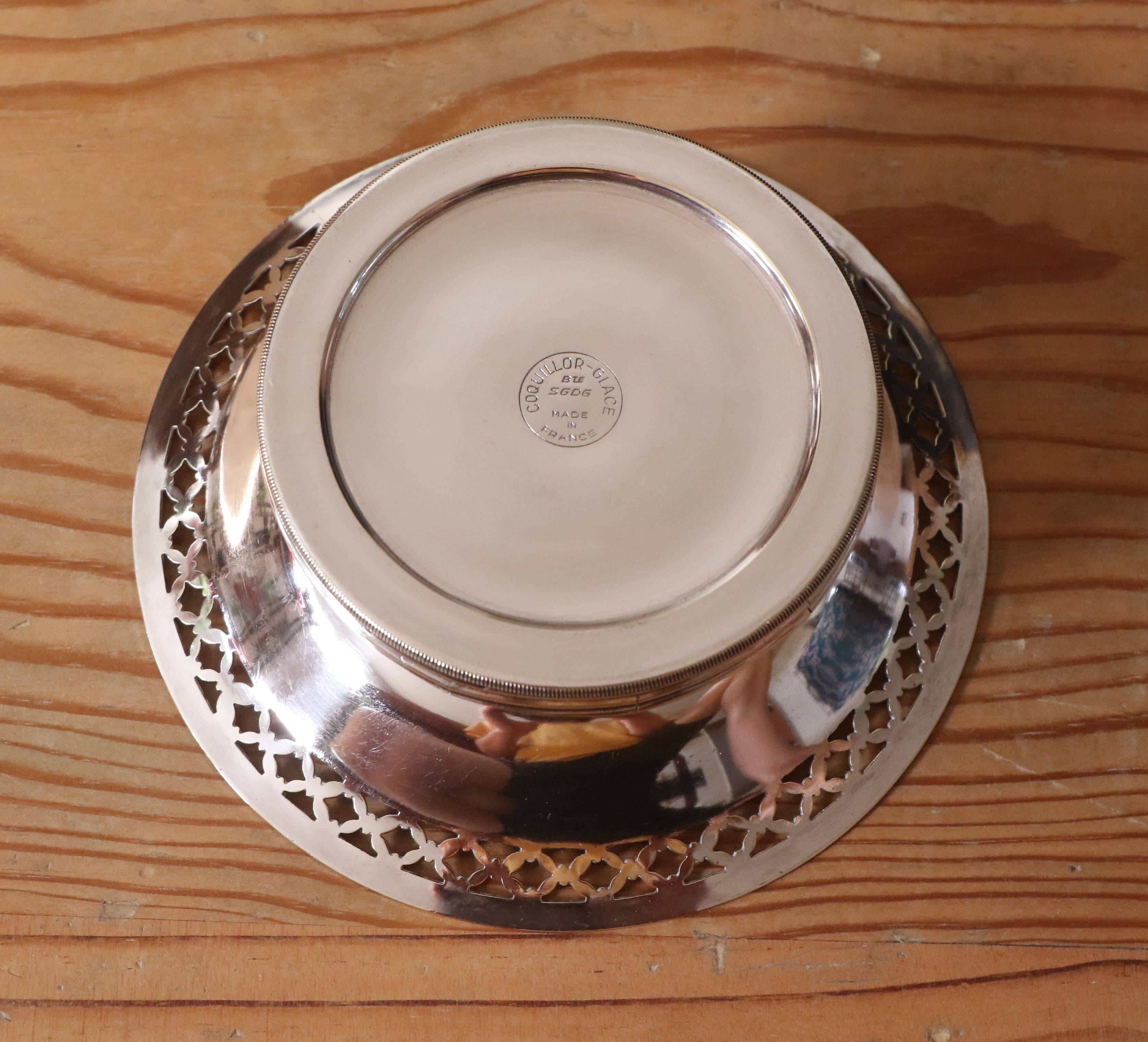 Vintage Coquillor Butter Mold In Silver Plated