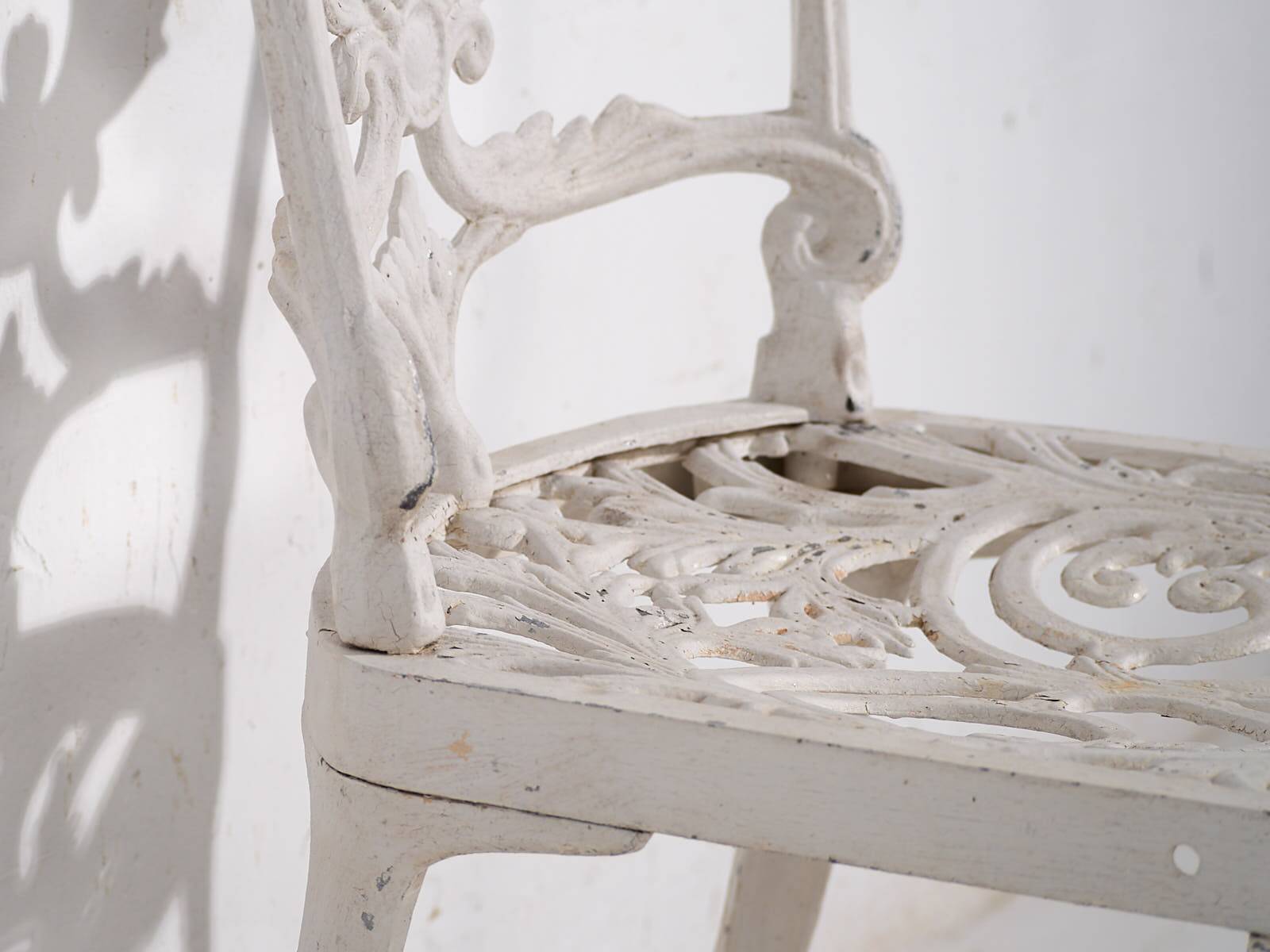 Vintage White Garden Chair (c.1950) #6