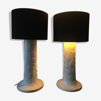 Pair of porcelain lamps from Gustavsberg, Sweden