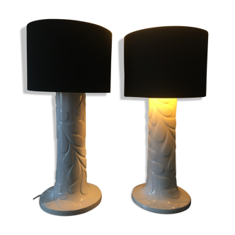 Pair of porcelain lamps from Gustavsberg, Sweden