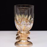 Stunning Antique Enameled Glass serving set for fruit, dessert or punch. 1880