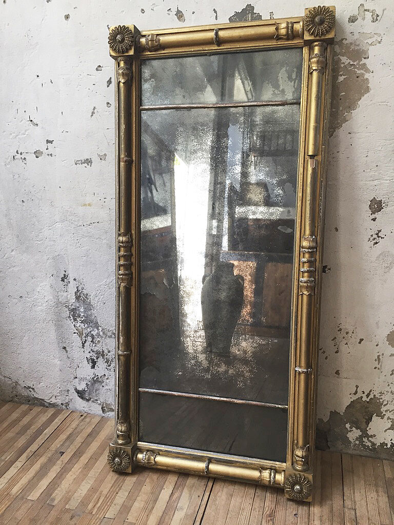 18th century mercury mirror 119x56cm