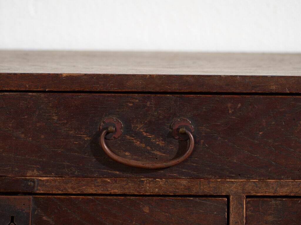 Small antique Japanese desk cabinet with three drawers – Meiji / Taishō period (c. 1890-1926)