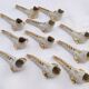 White and gold Limoges porcelain knife rests - animal motif: fish