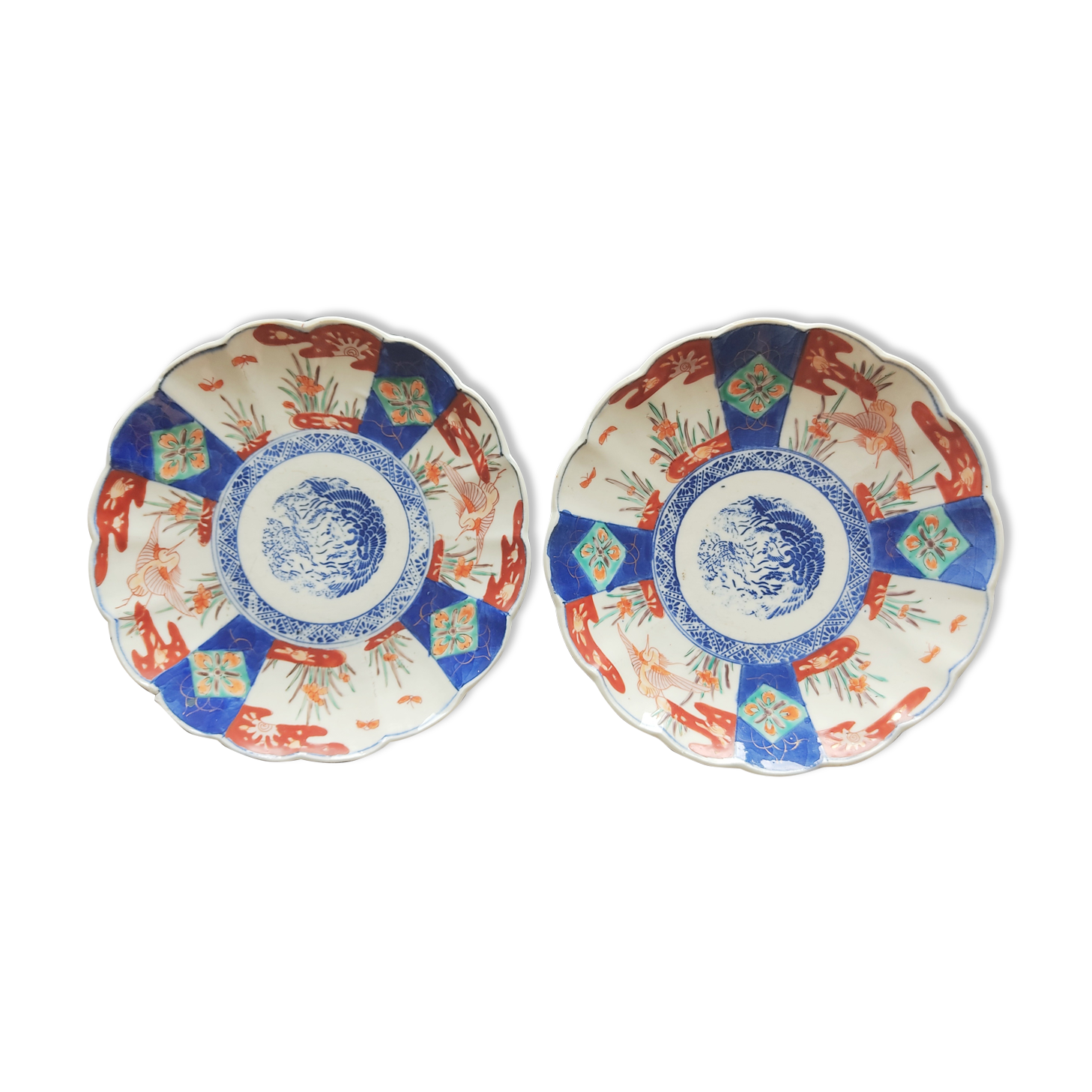 Pair of plates Imari Japan Meiji