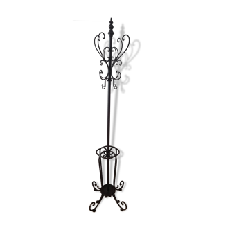 Wrought iron coat/umbrella rack