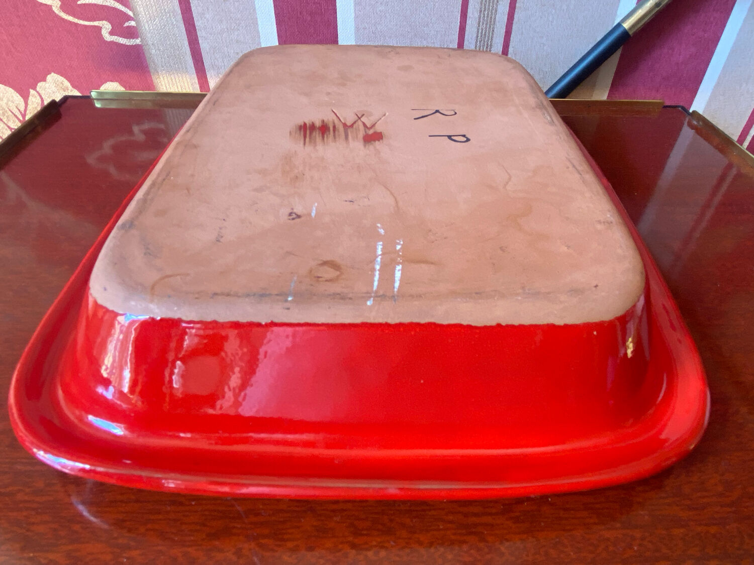 Ceramic "red" robert picault vintage vallauris 50/60