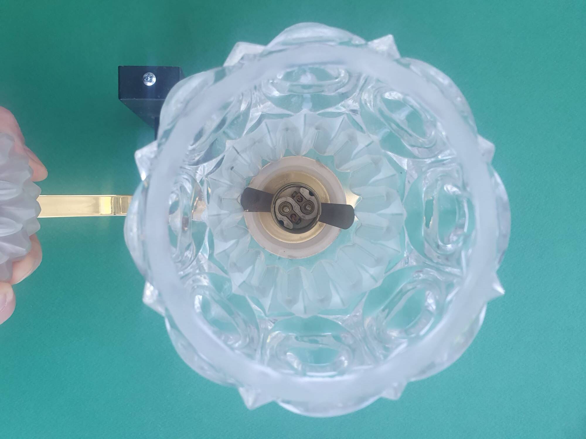 Antique gold wall light