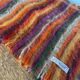 Brown mohair wool blanket/throw by Vian-Tiran.