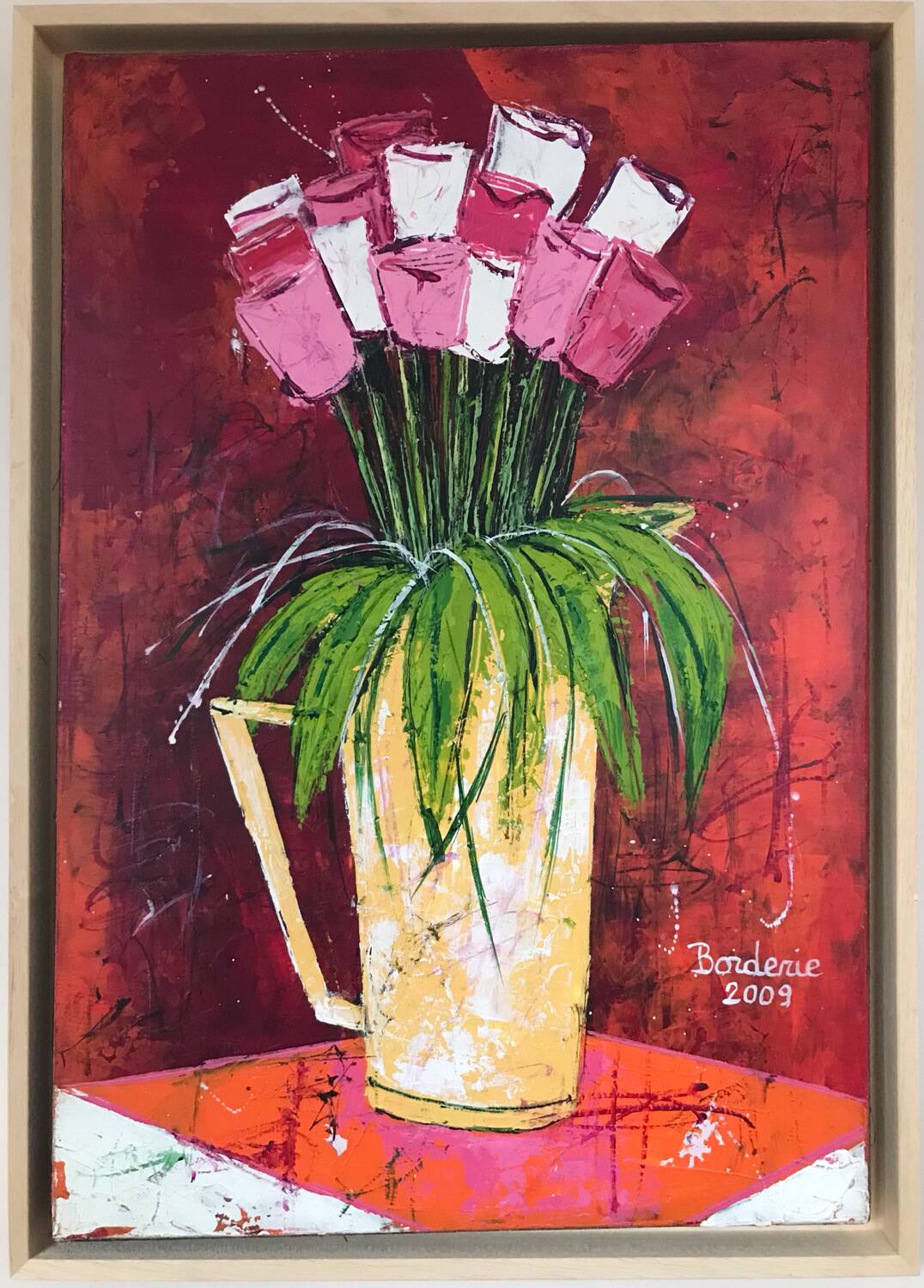 Jean-Pierre BORDERIE. The bouquet of tulips, 2009. Oil on canvas.