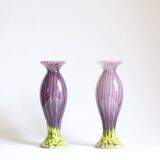 Art Nouveau glass vases by Franz Welz, Czech republic 1930s.