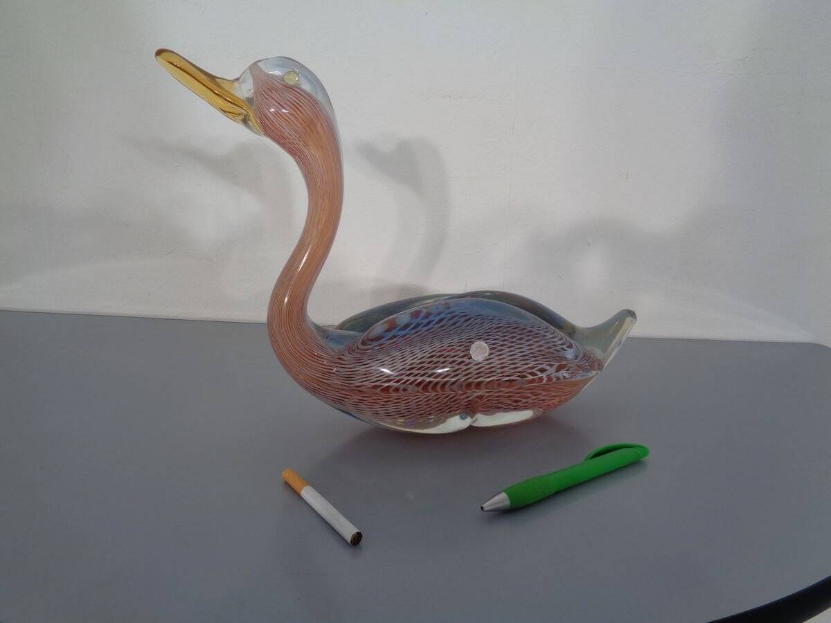 Large Italian Heavy Murano Glass Duck, 1960s