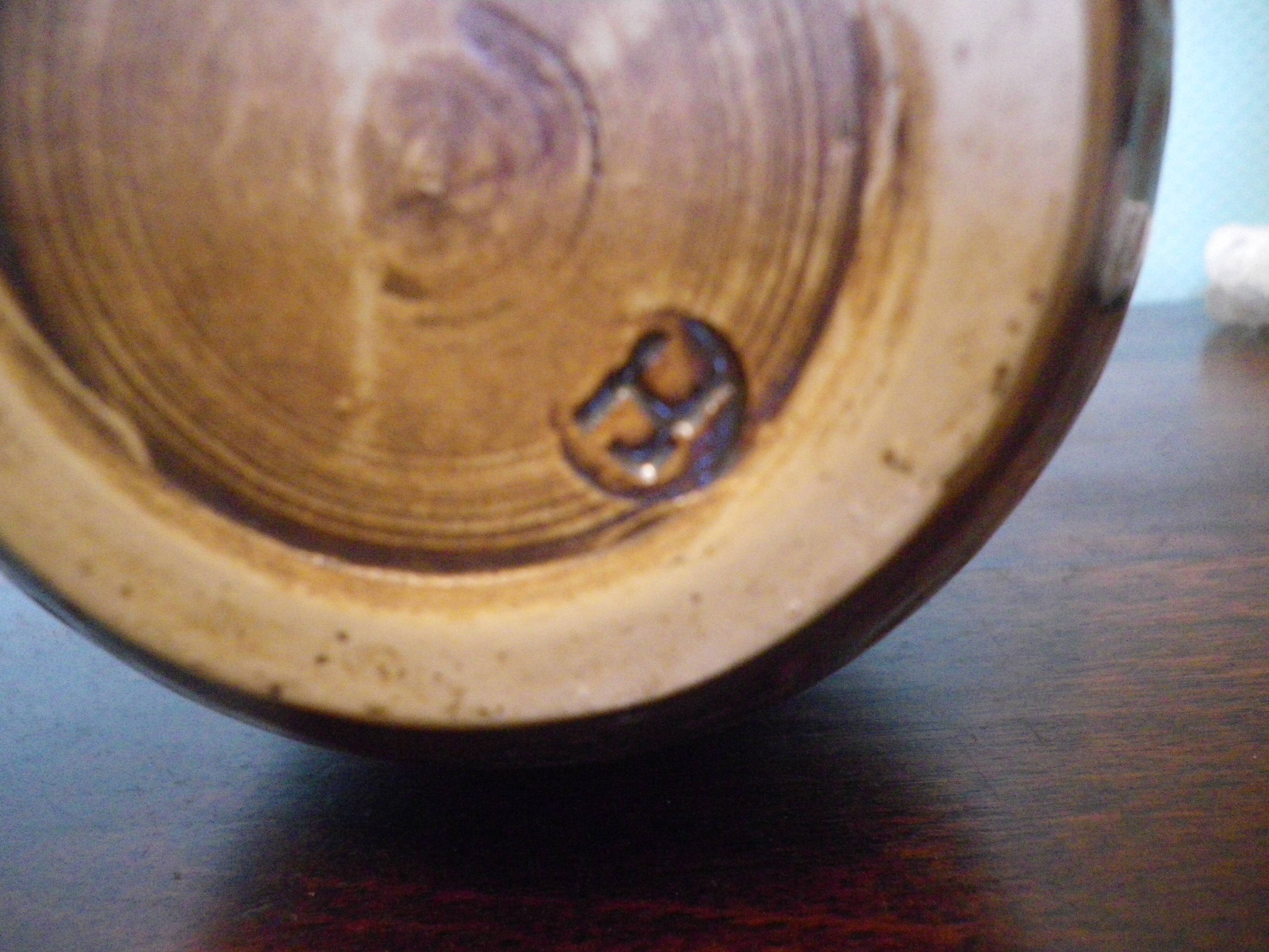 Foiled bottle vase, artisanal pottery, Raku