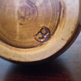 Foiled bottle vase, artisanal pottery, Raku