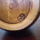 Foiled bottle vase, artisanal pottery, Raku