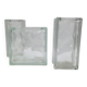 3 vintage glass brick vases
