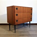 sab dresser in teck laiton and cuir 1960