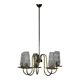 Mid-Century Brass Chandelier, 1970s, Czechoslovakia