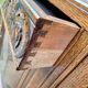 Art deco sideboard marble top, old buffet furniture, vintage dresser