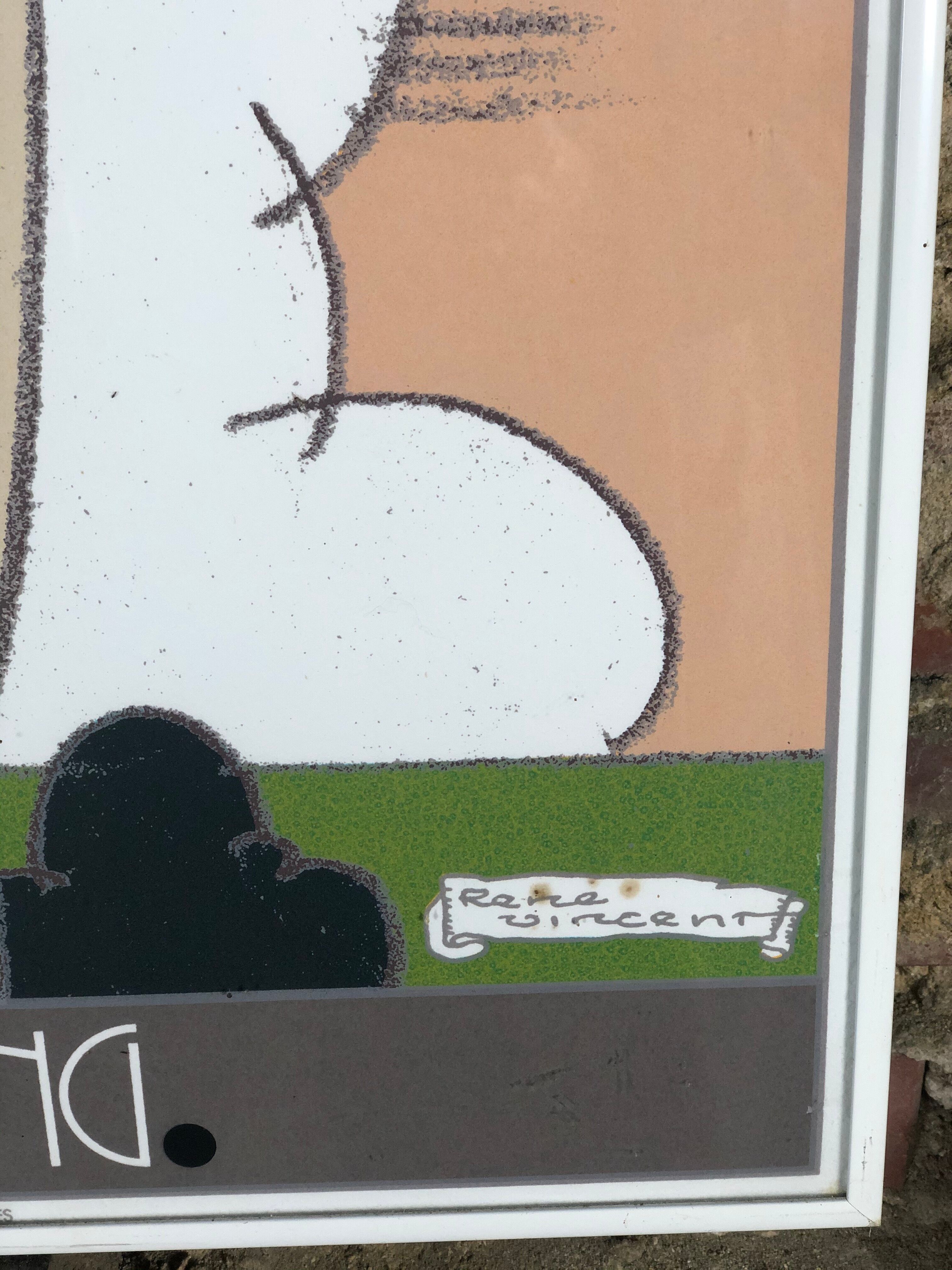 Poster "the swing" framed by René Vincent 1988