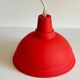 Red geometric pendant light