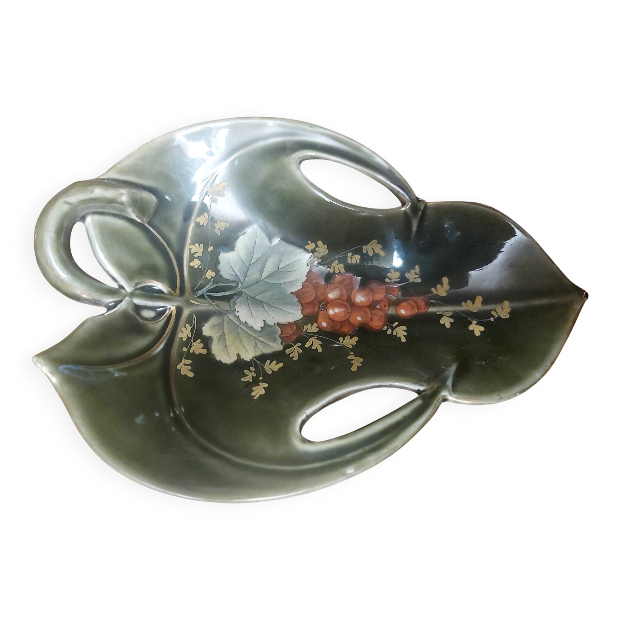 Art Nouveau barbotine vide poche from Fives-Lille