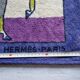 Authentique tapis de bain vintage motif chevaux Hermès Paris
