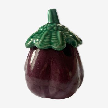 Pot en barbotine forme aubergine