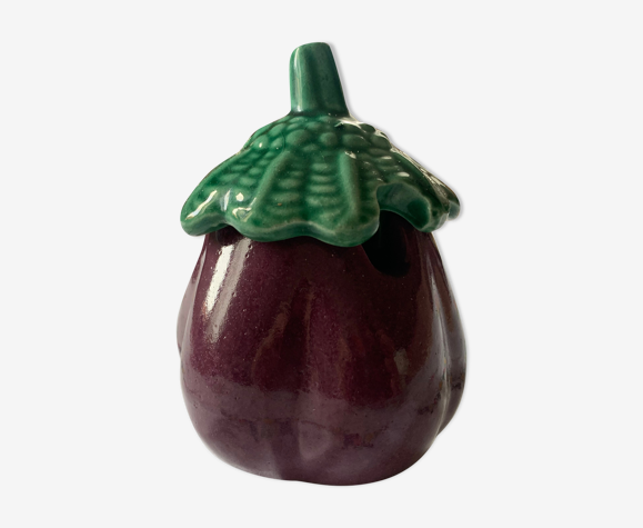 Pot en barbotine forme aubergine