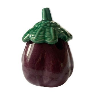 Pot en barbotine forme aubergine