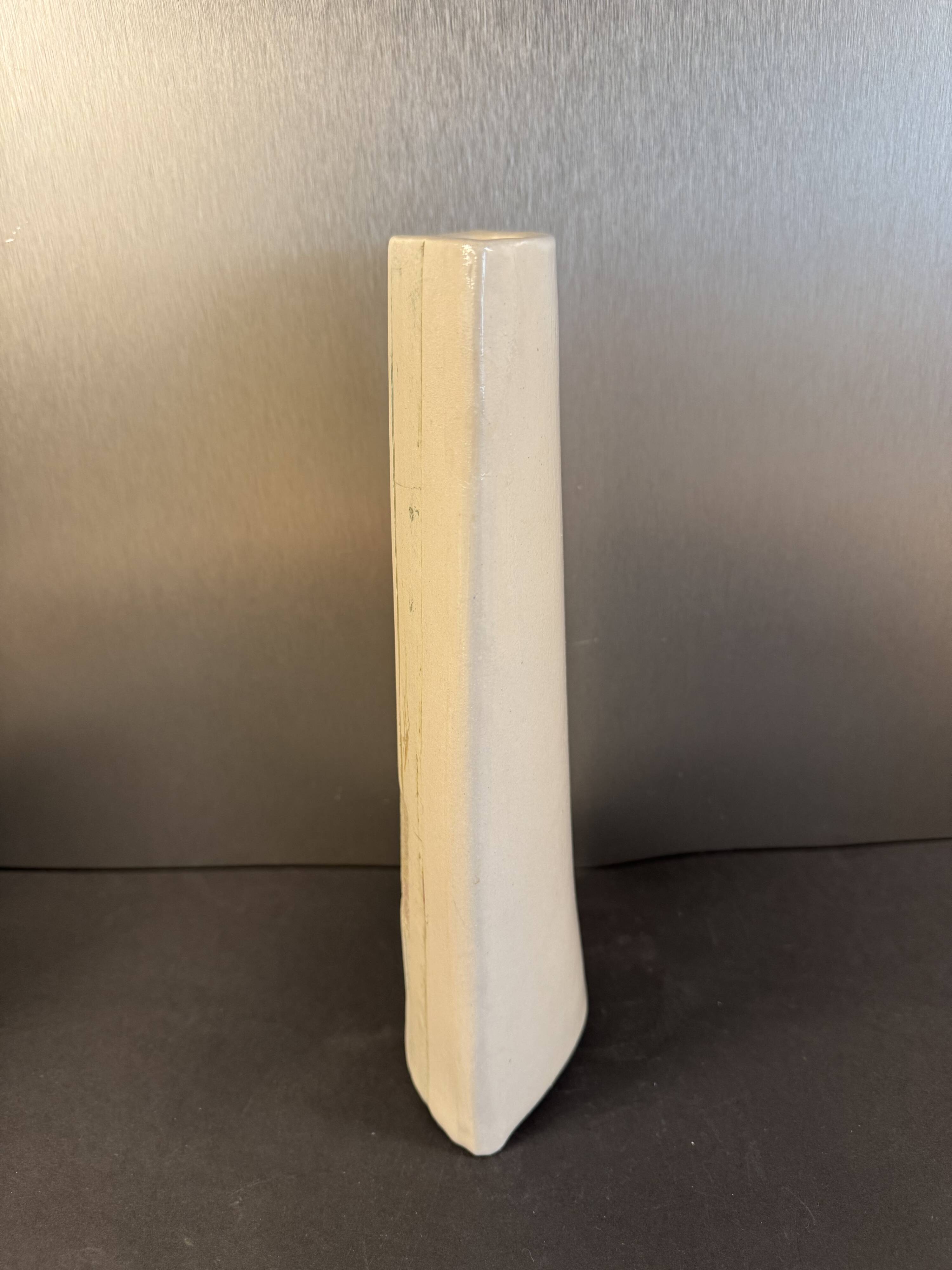 Glazed ceramic vase signed MB — France 1960s/70s