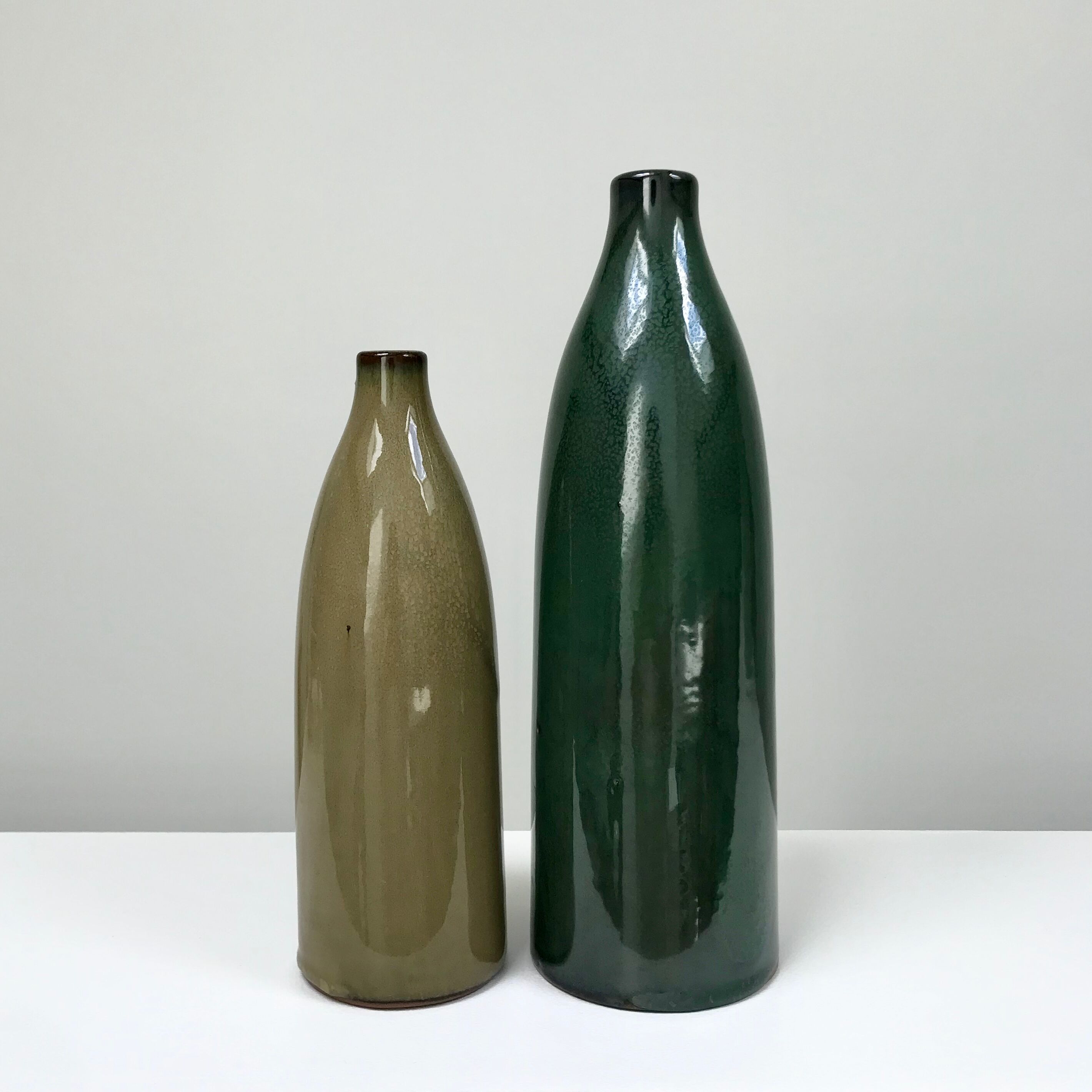 Duo of terracotta vases