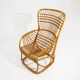Rattan and woven cane armchair, 1960s