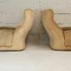 Pair of armchairs by michel cadestin, airborne edition, fiberglass and beige velvet, circa 1970