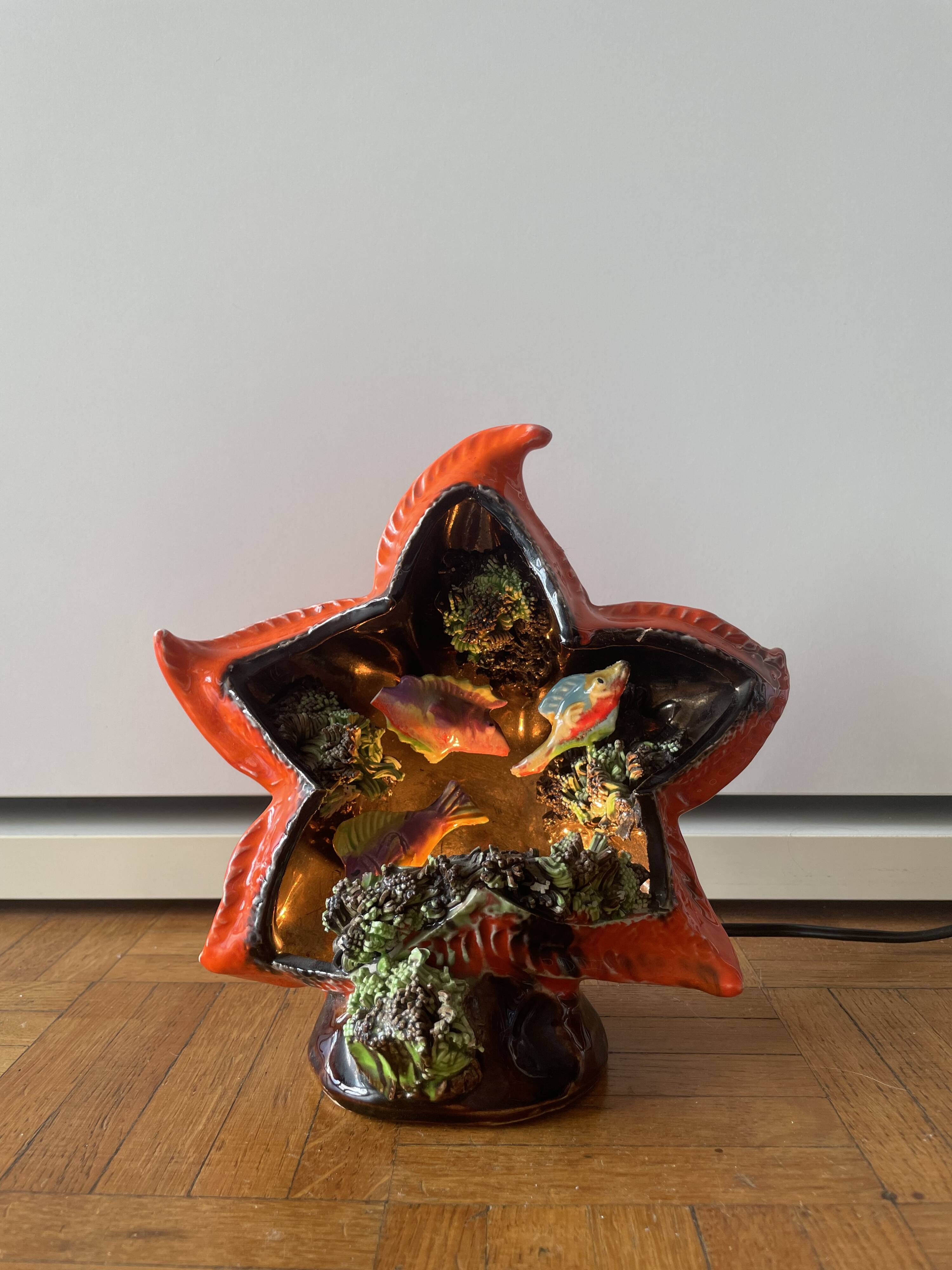 Vallauris night light 1950s signed