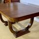 Dining room table Art Deco period in Walnut, base Lyre
