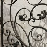20th century wrought iron four-leaf partition
