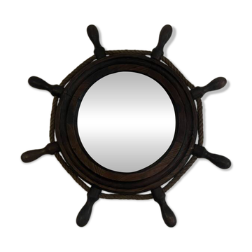 Vintage steering wheel mirror