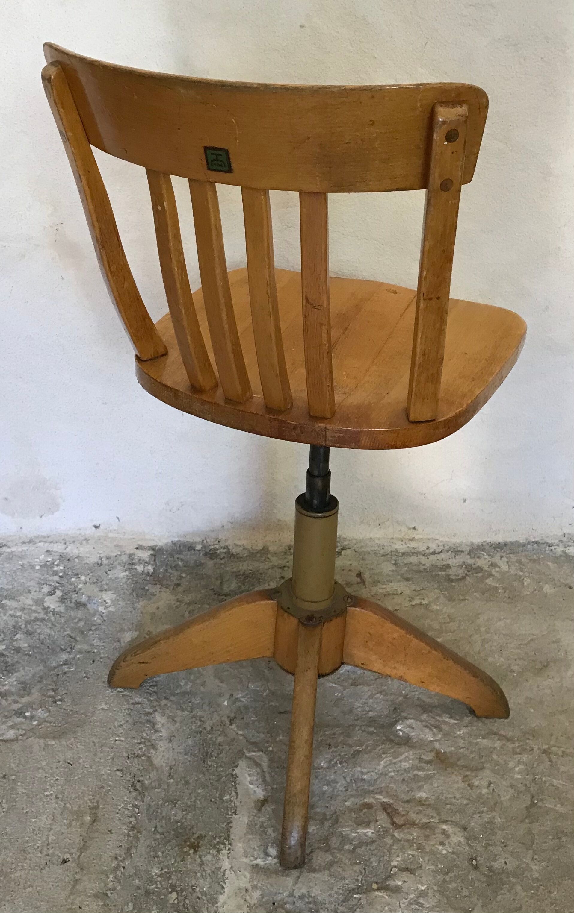 Mid-century Stoll vintage workshop chair