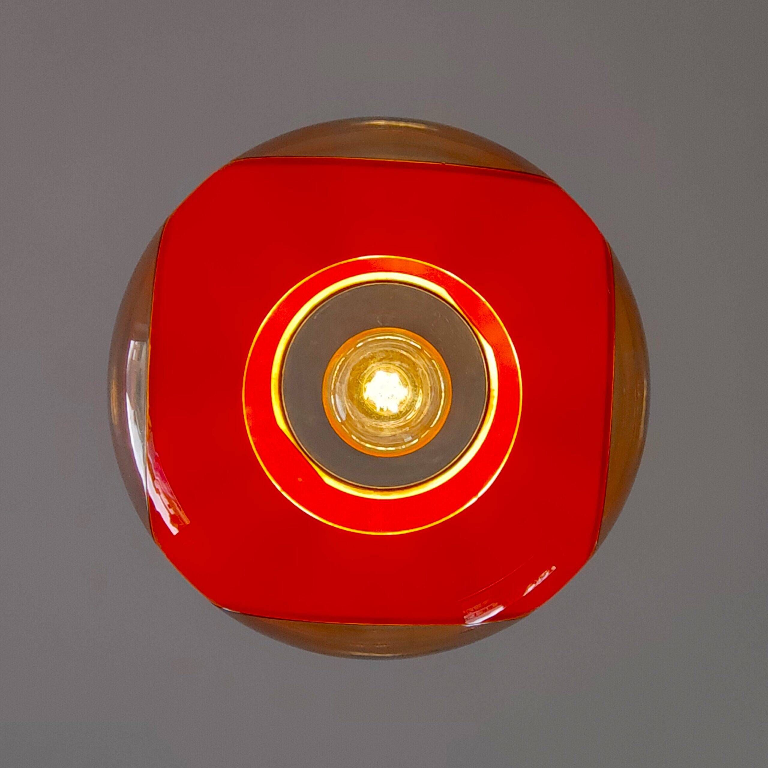 Orange bug-eye UFO pendant lamp – Massive