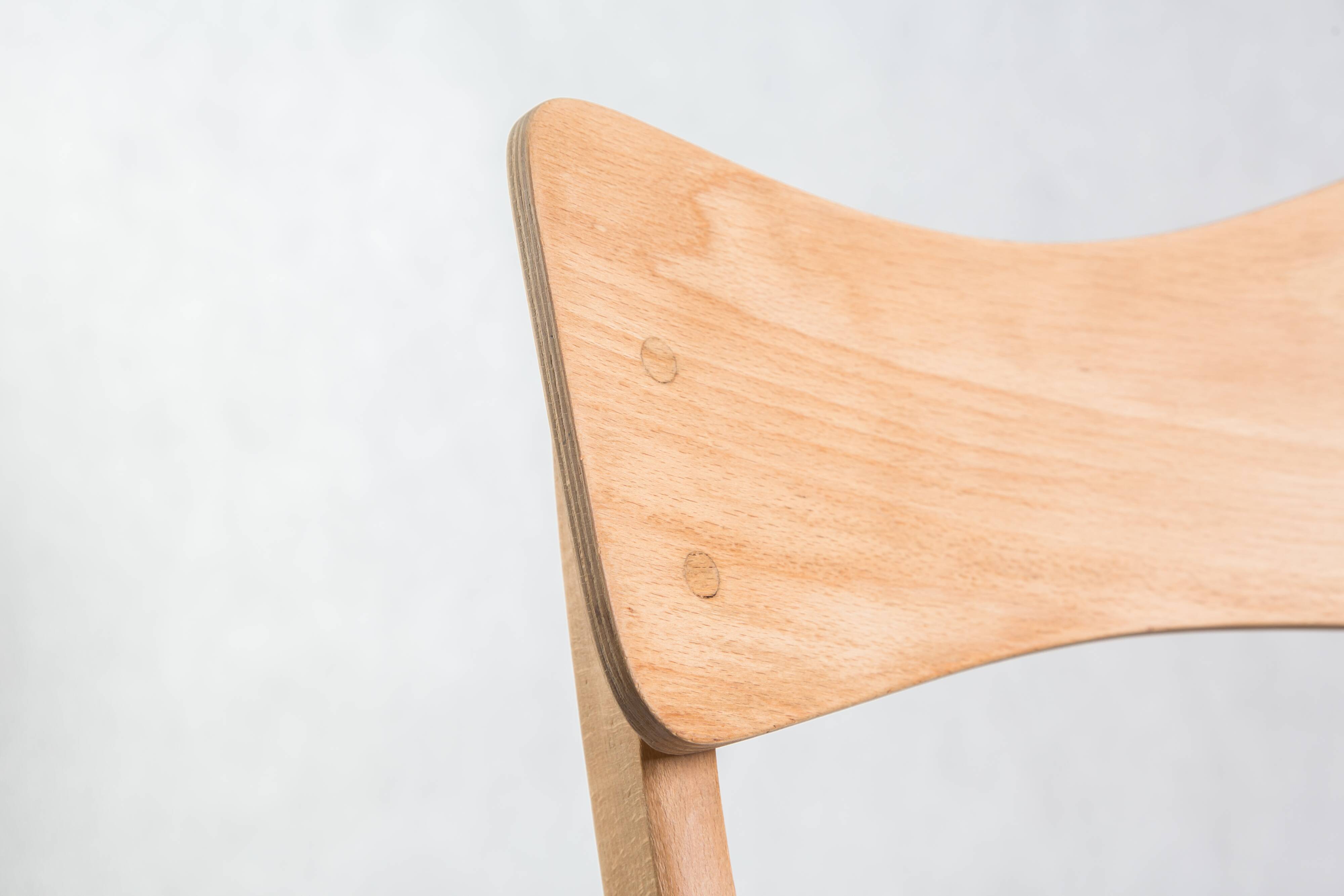 Set of 4 bumerang chairs from 1960s.