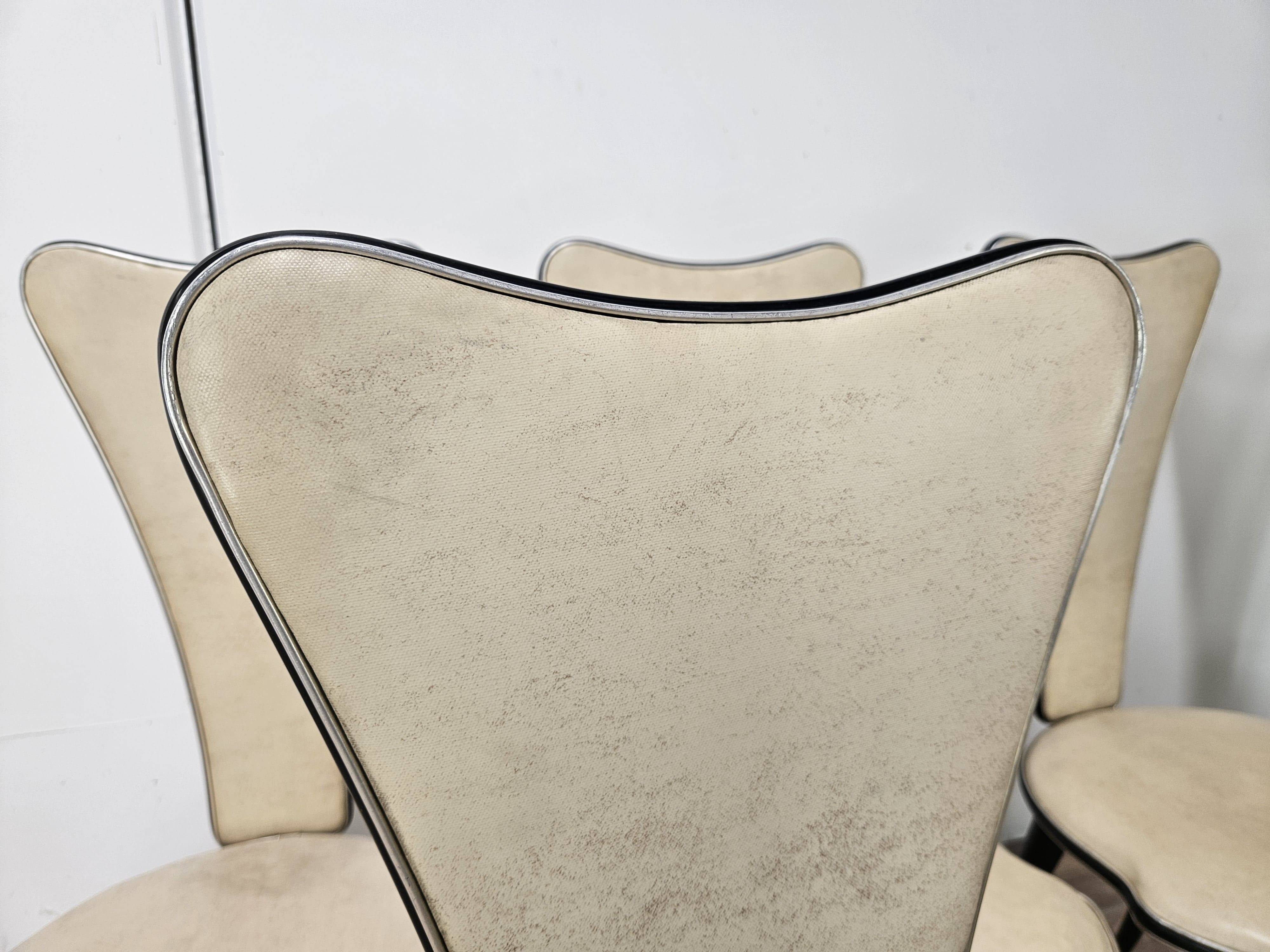 Set of Six Mid-Century Modern Dining Chairs by Umberto Mascagni