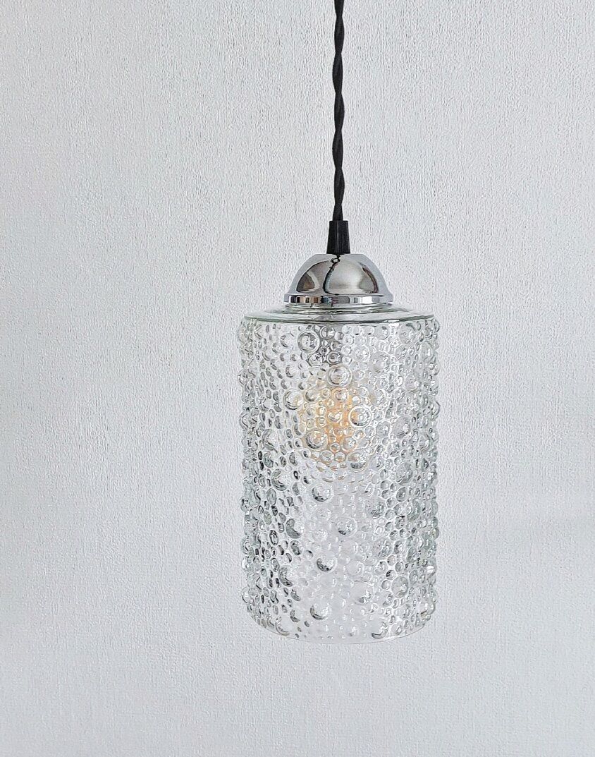 Vintage bubble glass lamp