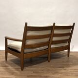 Scandinavian two-seater sofa reupholstered