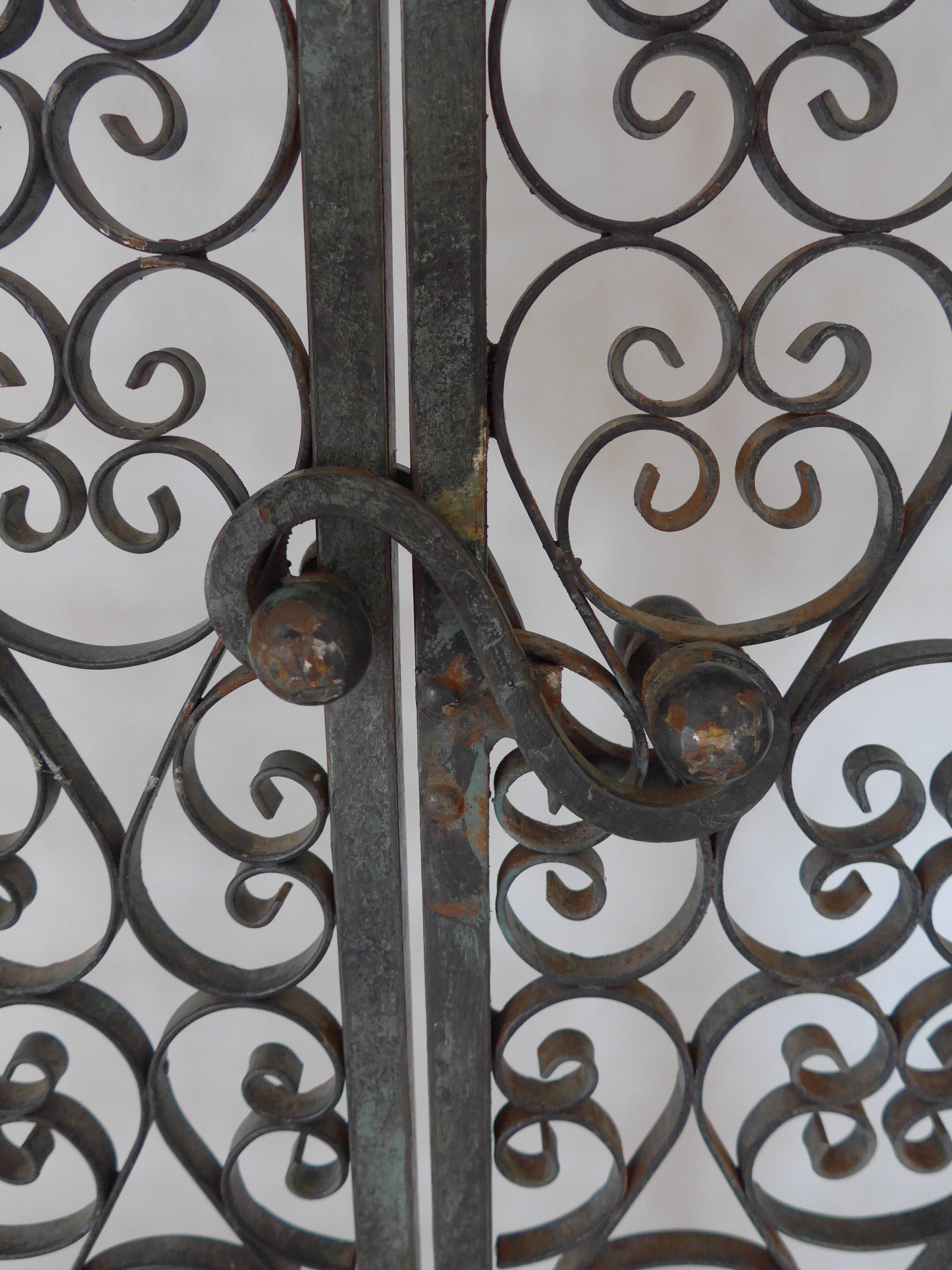 Double wrought iron door