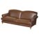 Contemporary Howard & Sons style grand sofa with brass casters.