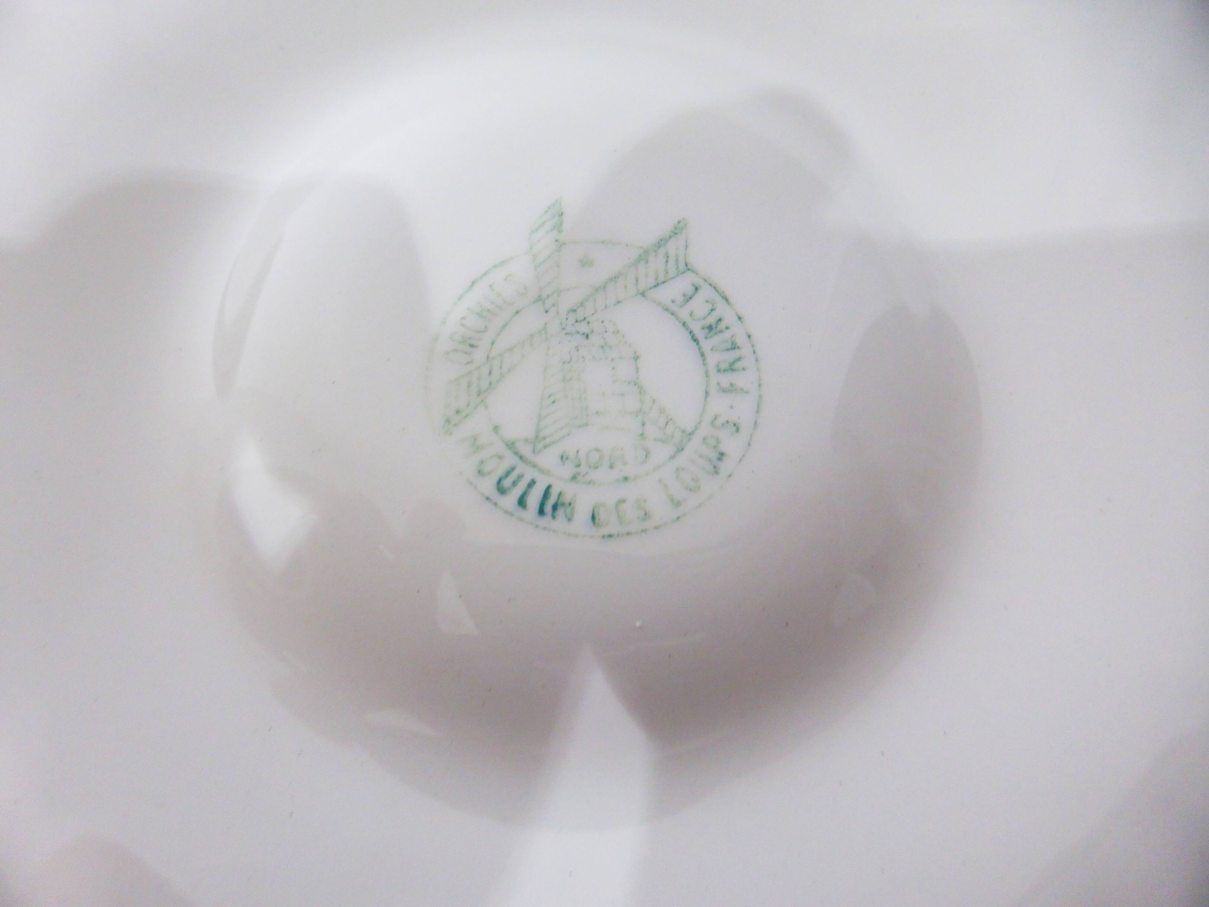 6 vintage oyster plates from Moulin des Loups and Orchies