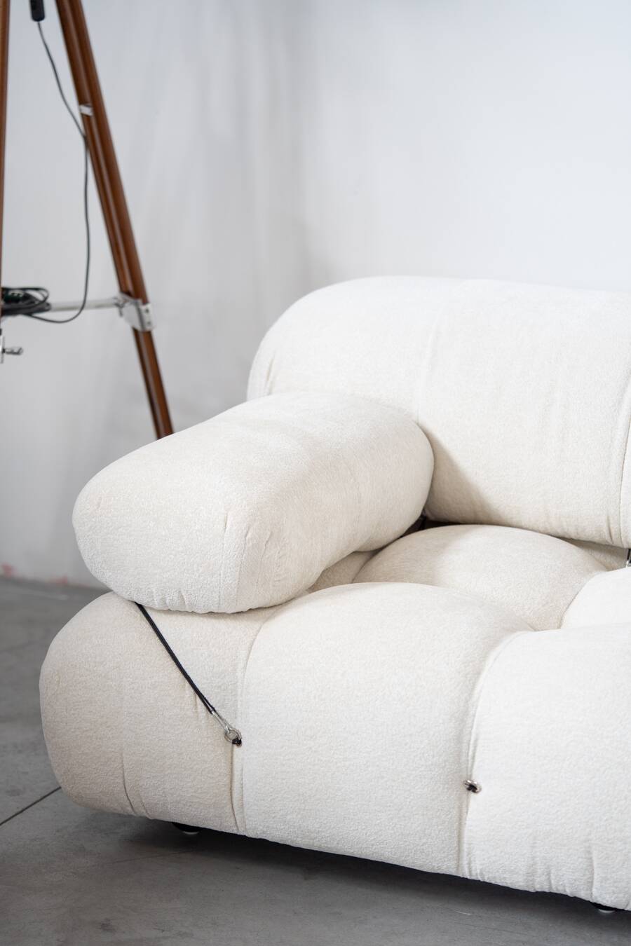 Camaleonda, B&B 2-seater sofa and 3-seater sofa in bouclè fabric, 1970
